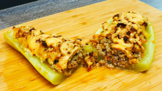 Лодочки из кабачков с фаршем и овощами в духовке и моя новая мясорубка Wollmer M905.